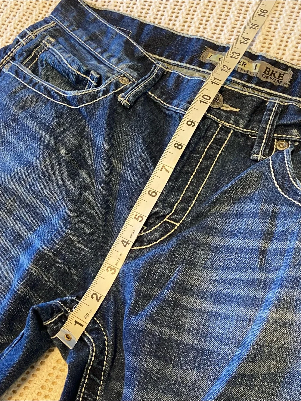Buckle BKE CARTER Stitch Denim Bootcut Jeans Size 36L x 34” Cowboy Rodeo